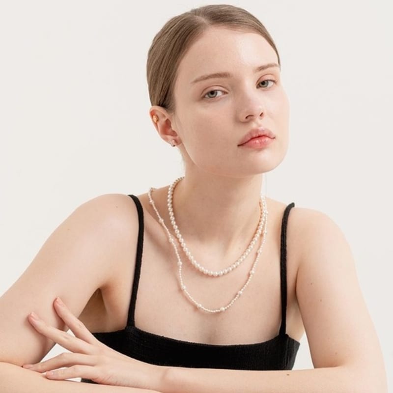 cerabonito Stratum Bothside Pearl Earring (autumn)