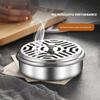 Stainless Steel Chassis Ash Tray with Cover Round Multifunctional Mosquito Coil Holder Sawtooth Mesh Bracket Incense Burner