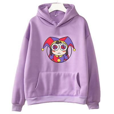 УДИВИТЕЛЬНЫЙ ЦИФРОВОЙ ЦИРК Pomni Hoodie Streetwear Женская графическая толстовка Повседневная одежда с длинным рукавом Зимние/Осенние пуловеры