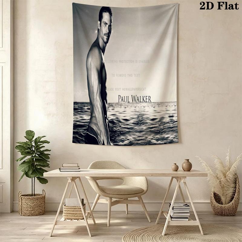 Paul Walker Memorial Tapestry Tapestry Background Cloth Fashion Print Home Decor Atmospheric Background Cloth Homestay Soft Decoration Tapestry