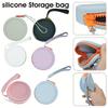 Новый круглый силиконовый кошелек для монет, портативный силиконовый чехол для хранения кабеля передачи данных, бокс для хранения наушников, сумка для хранения цифровых устройств и аксессуаров.