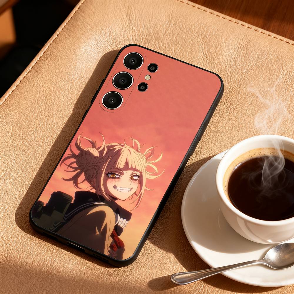 Чехол для телефона My Hero Anime H-Химико Тога для Samsung S26, S25, S24, S21, S22, S23, S30, Ultra, S20, FE, Lite, 10, 9, Черный чехол