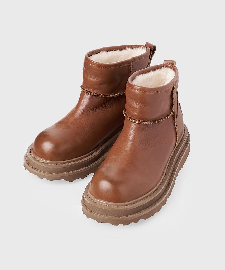 Kissa Sleek Real Sheepskin Ankle Boots A509305 (A Type)