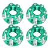 4pcs M4 Carving Hexagonal Nuts Aluminum Alloy Fit for HSP Sakura D3 D4 110 RC CarGreen