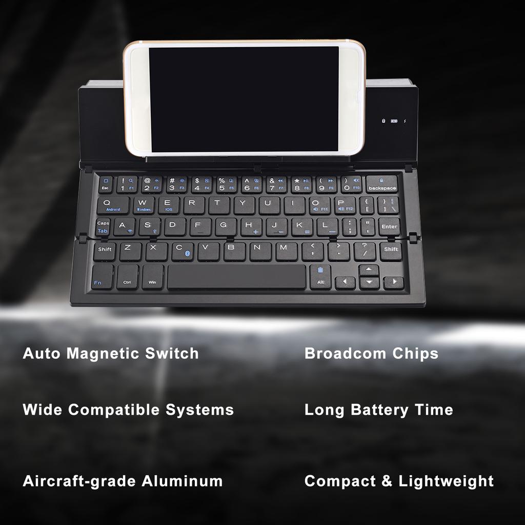 Mini Foldable BT Keyboard Portable for iPad Smartphones