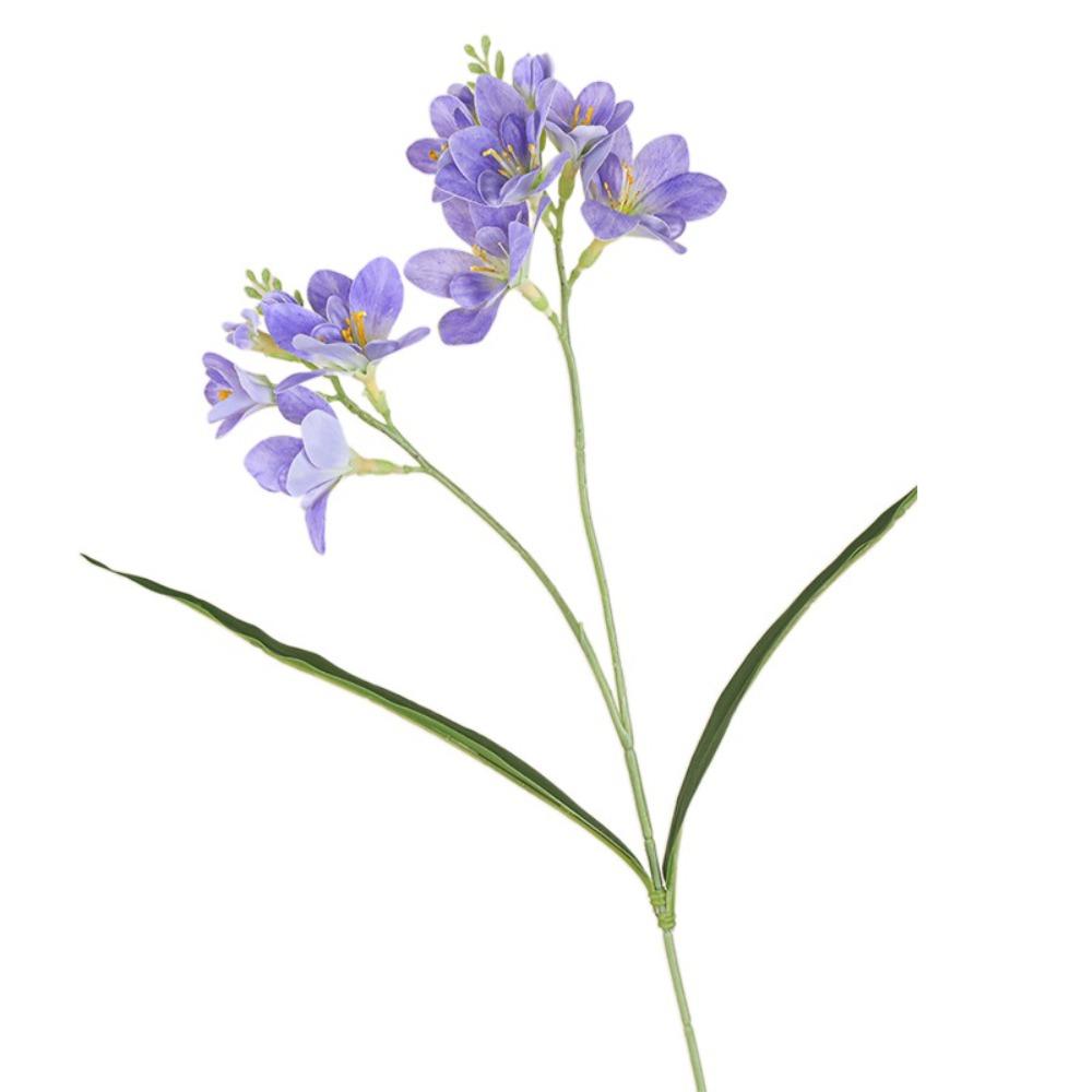 Realistic Artificial Freesia Flowers 2 Fork Simulation Whelan Flower Wedding Party Decor