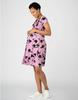 Casual Party Dress Knot Front Maternity Dress Lilac Print [Serafin] Women's S(UK8)