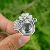 Sterling Silver Labradorite Gemstone Wife Stackable Art Deco Flower Ring Jewelry