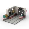 Compatible Building Blocks MOC Car Repair Shop Creative Toy Desktop Car Model Display Piece with Small Parts
