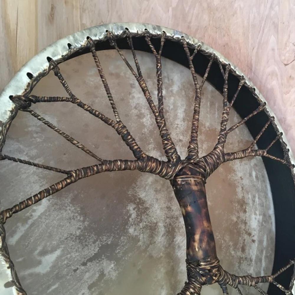 Шаманский барабан Древо жизни Орнамент Деревянный шаманский бубен Сибирский барабан Духовная музыка Пасхальные подарки