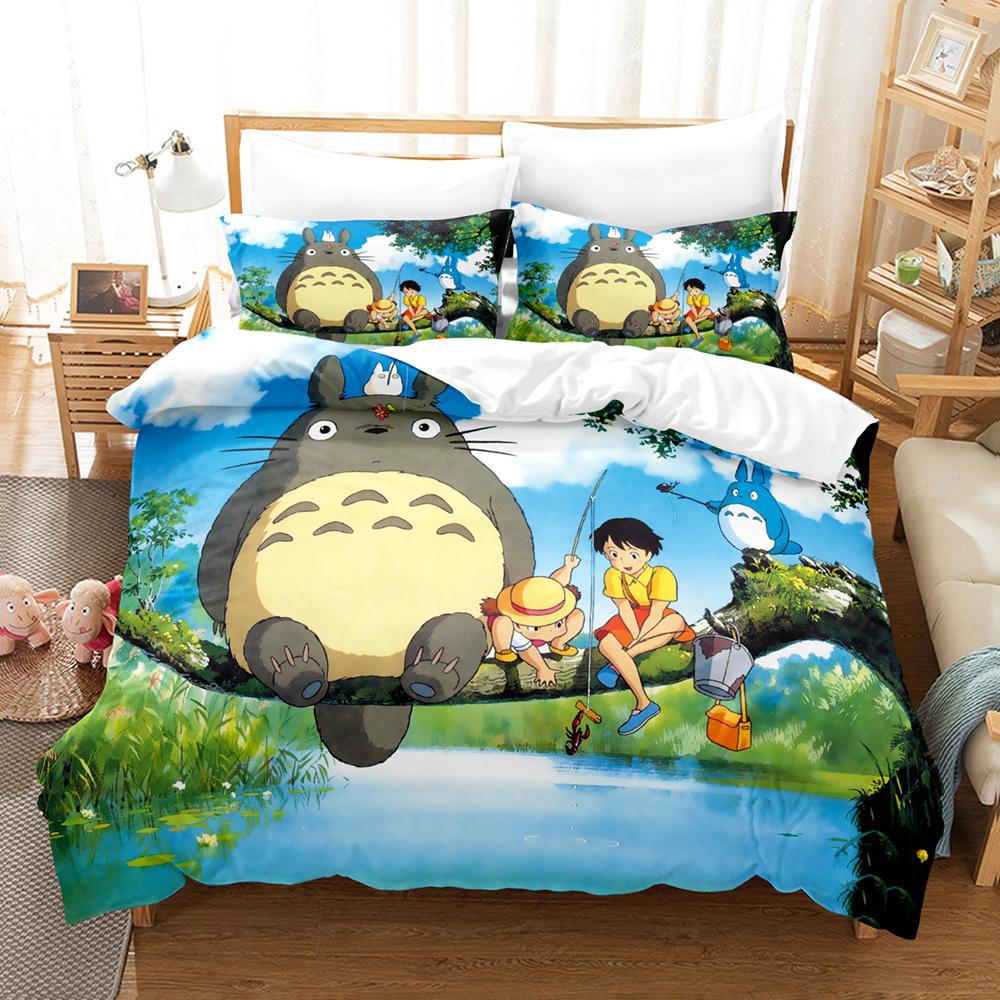 Kemila 3D постельное белье Мой сосед Тоторо наборы пододеяльников с наволочкой Twin Full Queen King Постельное белье