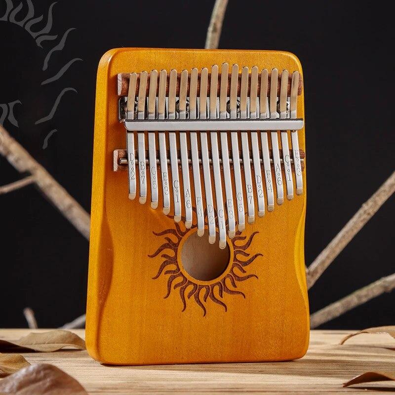 Музыкальный инструмент Hluru Kalimba, 21 клавиша, цельный деревянный клен, Kalimba, 17 клавиш, со звуковым отверстием, Mbira для начинающих