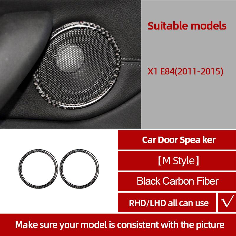 bftws1 For BMW X1 E84 2011-2015 Carbon Fiber Center Console Gear CD Door Panel Trim Sticker Decoration Car Interior Tuning Accessories