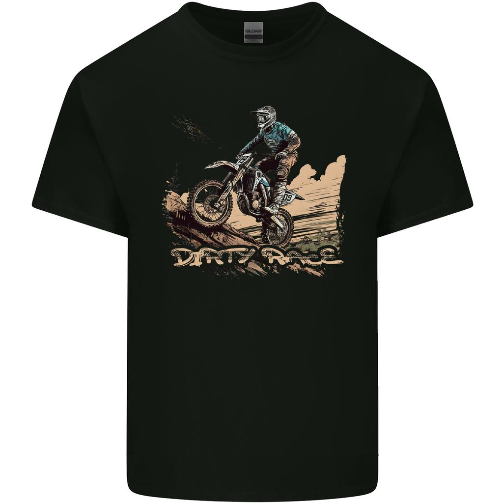 Dirty Race Motocross MotoX Dirt Bike Unisexs Light Cotton TShirt