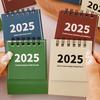 2Pcs 2025 Desk Calendar Mini Desktop Standing Flip Calendar Portable School Stationery Learning Planner Pocket Calendar