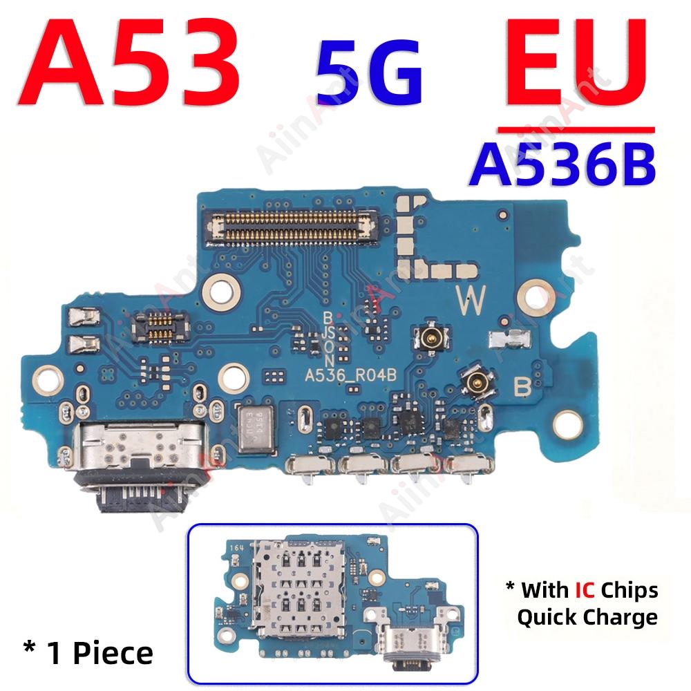 Плата-коннектор порта зарядки USB Dock Flex-кабель для Samsung Galaxy A50 A51 A52 A52s A53 A54 A55 A56 A50S A505F A505U US EU