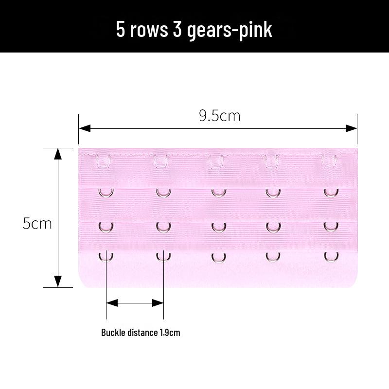 5-Row Bra Extension with 3 Hooks - Bra Strap Extension for Comfortable Fit and Growth, Underwear Accessory