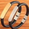 Мужской браслет Модный панк многослойный плетеный кожаный браслет-веревка Золотой черный мужской женский повседневный титановый стальной парный браслет