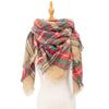 Spring Autumn Winter Shawl Ladies Plaid Triangle Scarf