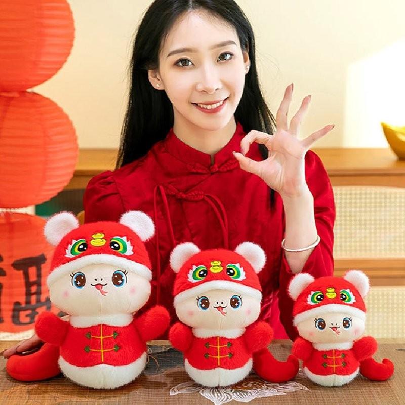 Очаровательная плюшевая игрушка Змея с головой тигра 2025 год Змеи Маскот Подарок