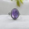 Аметистовое серебряное кольцо, украшение с камнем февраля, украшение из серебра 925 пробы ручной работы, кольцо унисекс Ar8949
