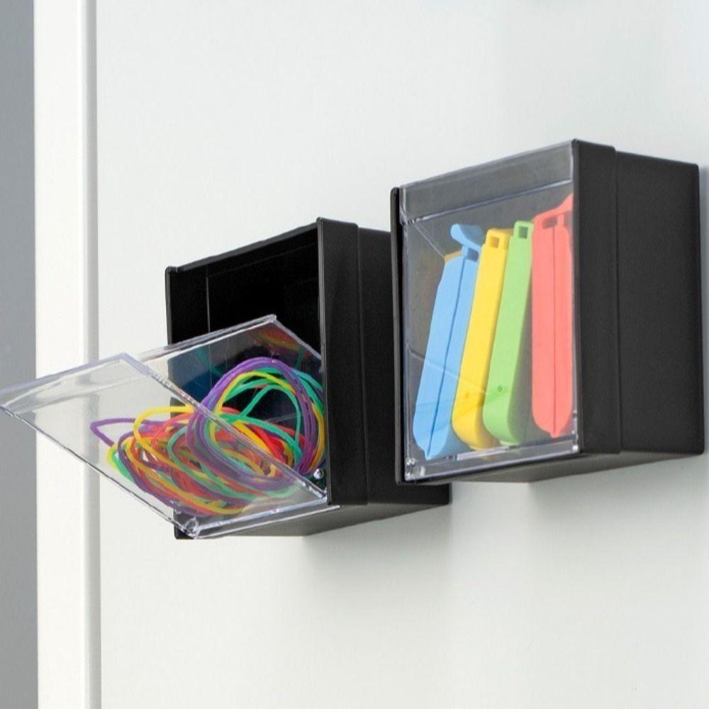 Space Saving Mini Storage Box Square Data Cable Storage Box Magnetic Storage Box Refrigerator