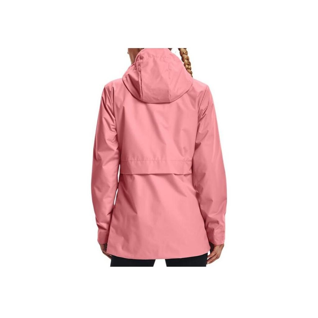 Under Armour Solid Color Logo Loose Long-Sleeve Hooded Jacket Women Jackets Pink 1342816-663