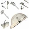 100Mm Stainless Steel 0-180 Degree Steel Protractor Angle Arm Ruler Measuring Tool