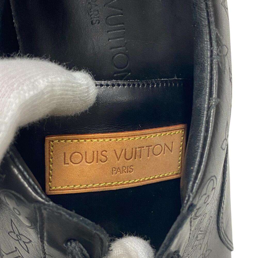 Louis Vuitton Кроссовки Monogram с низким вырезом из кожи черная кожа Б/У