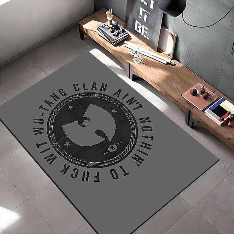Ковер с логотипом Wu-Tang Clan, подходит в качестве нескользящего коврика для гостиной или дивана в спальне