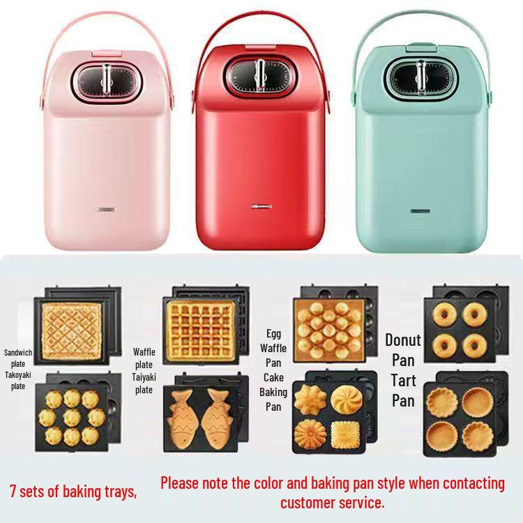 Multi-Function Breakfast Maker: Sandwich, Toast, Waffle, and Egg Cooker