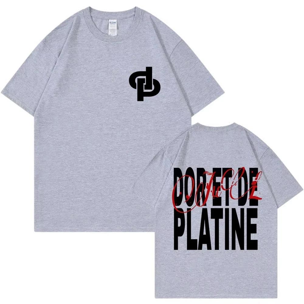 Черная футболка с двусторонним логотипом и типографикой Dor Et De Platine, мерч французского рэпа JUL, оверсайз, унисекс, для женщин и мужчин
