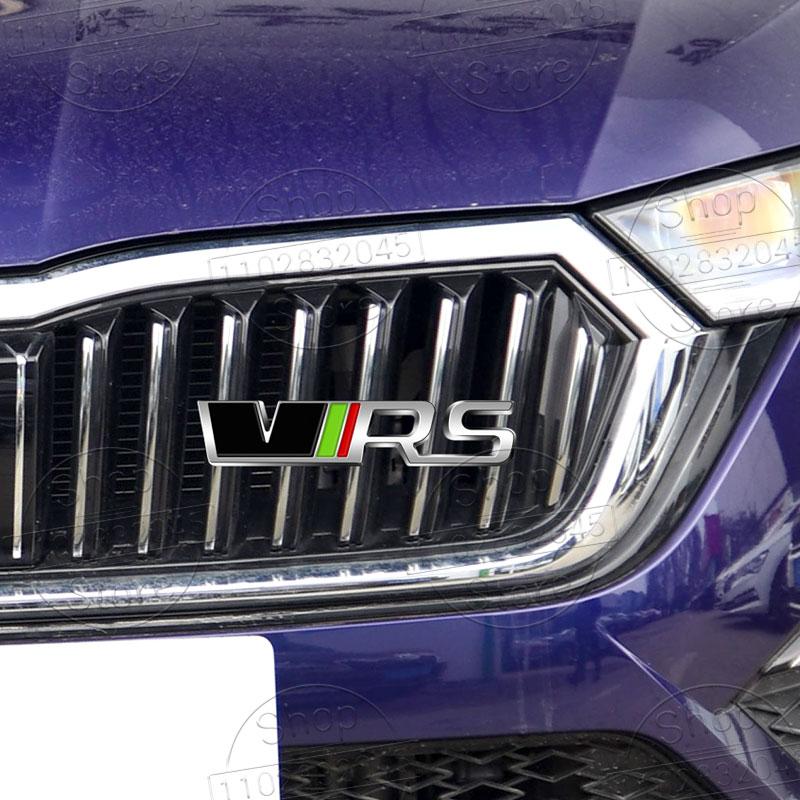 1pc Car Emblem VRS Logo Sticker For Octavia 2 3 Kamiq Kodiaq Karoq RS Superb Fabia Rapid Favorit VRS Emblem Badge Accessories