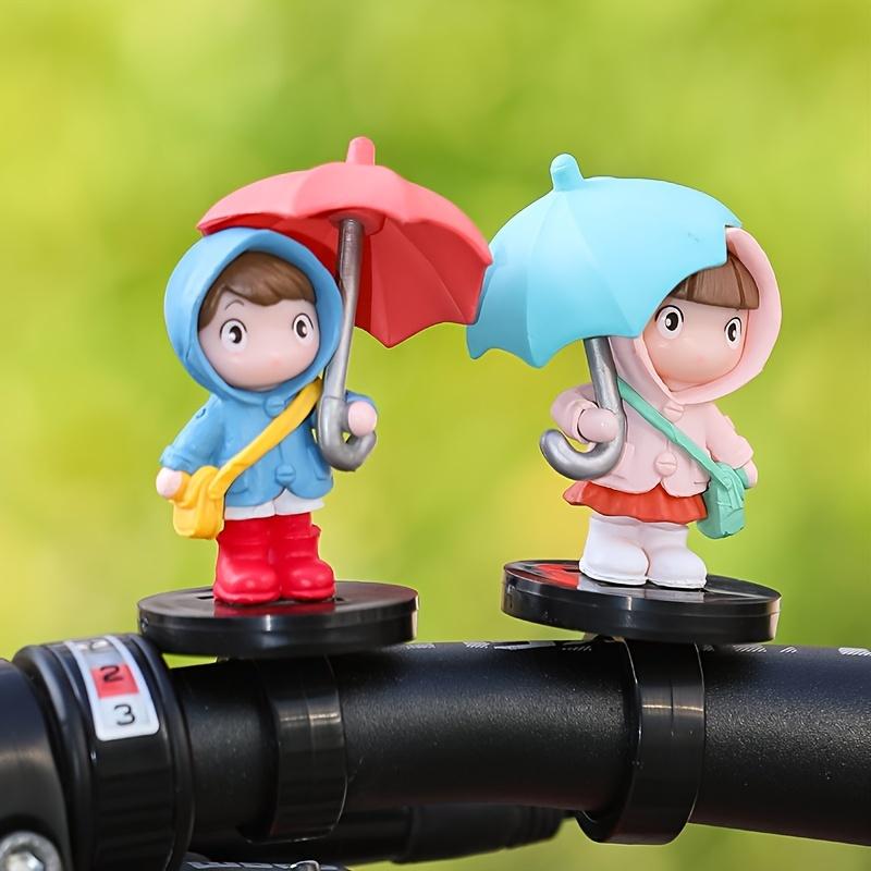 Creative Strap Model Motorcycle Cute Doll, Bicycle Decoration Ornament, Mountain Bike, Motorcycle New Umbrella Girl Decoration, Bottle Car Ornament