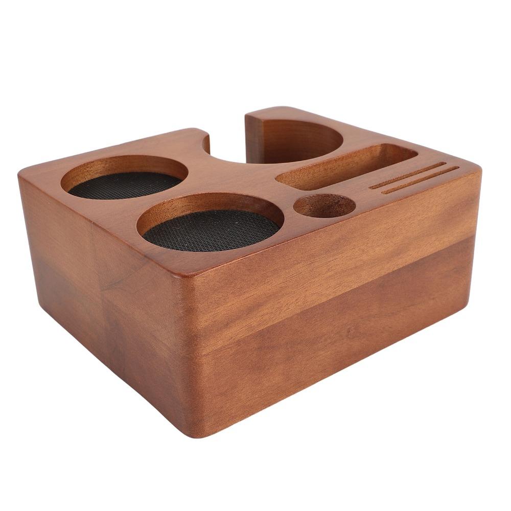 Adjustable Coffee Tamper Station Multifunctional Coffee Portafilter Stand Base Kitchen Counter
