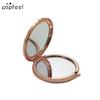 Popfeel Двухстороннее выдвижное металлическое круглое карманное зеркало для макияжа