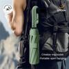 10-Rib Windproof Reverse Umbrella with Carabiner, Reflective Stripe for Rain & Sun Protection (Auto Fold)