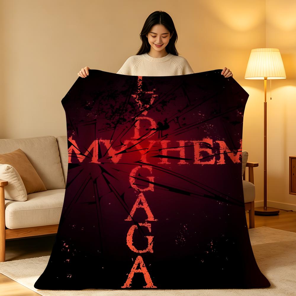 Музыкальная L-Lady G-Gaga Плотное короткое плюшевое одеяло Мягкое, приятное для кожи, для дивана, для сна, в кондиционируемой комнате