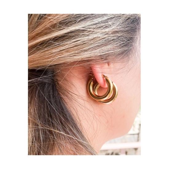 Jewelry And Accessories 2.5 Cm Stylish Steel Hoop Earrings