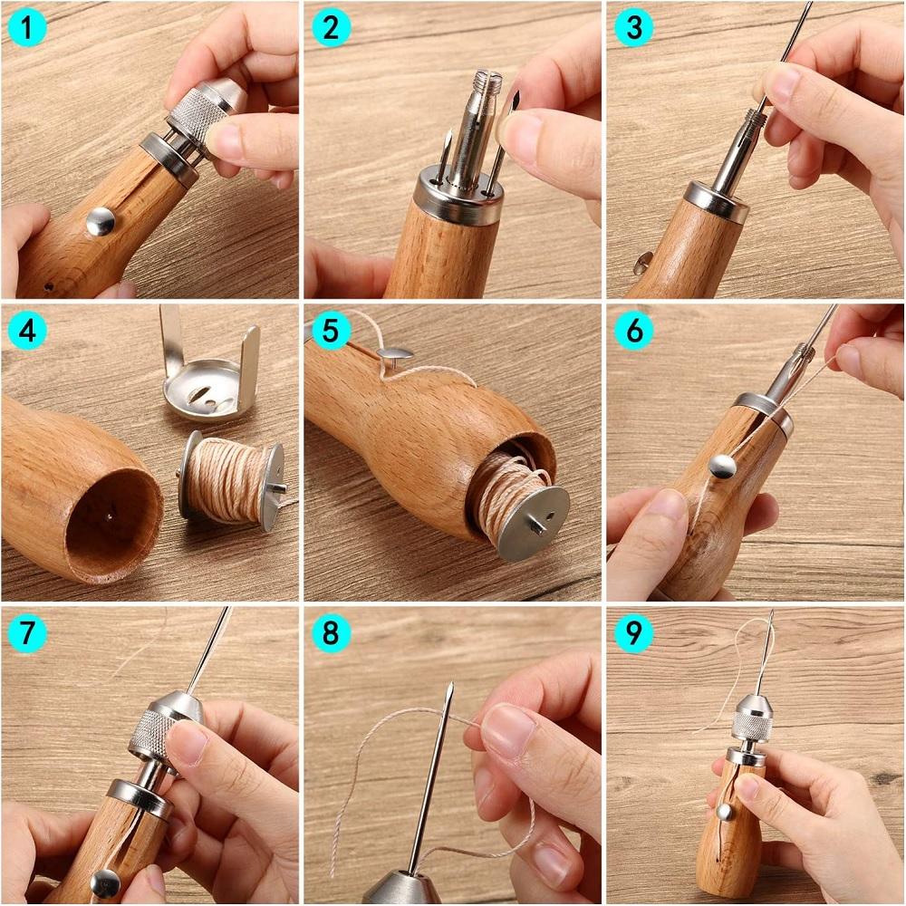 Leather Sail Canvas Speedy Stitcher Professional DIY Sewing Awl Repair Tool Kit
