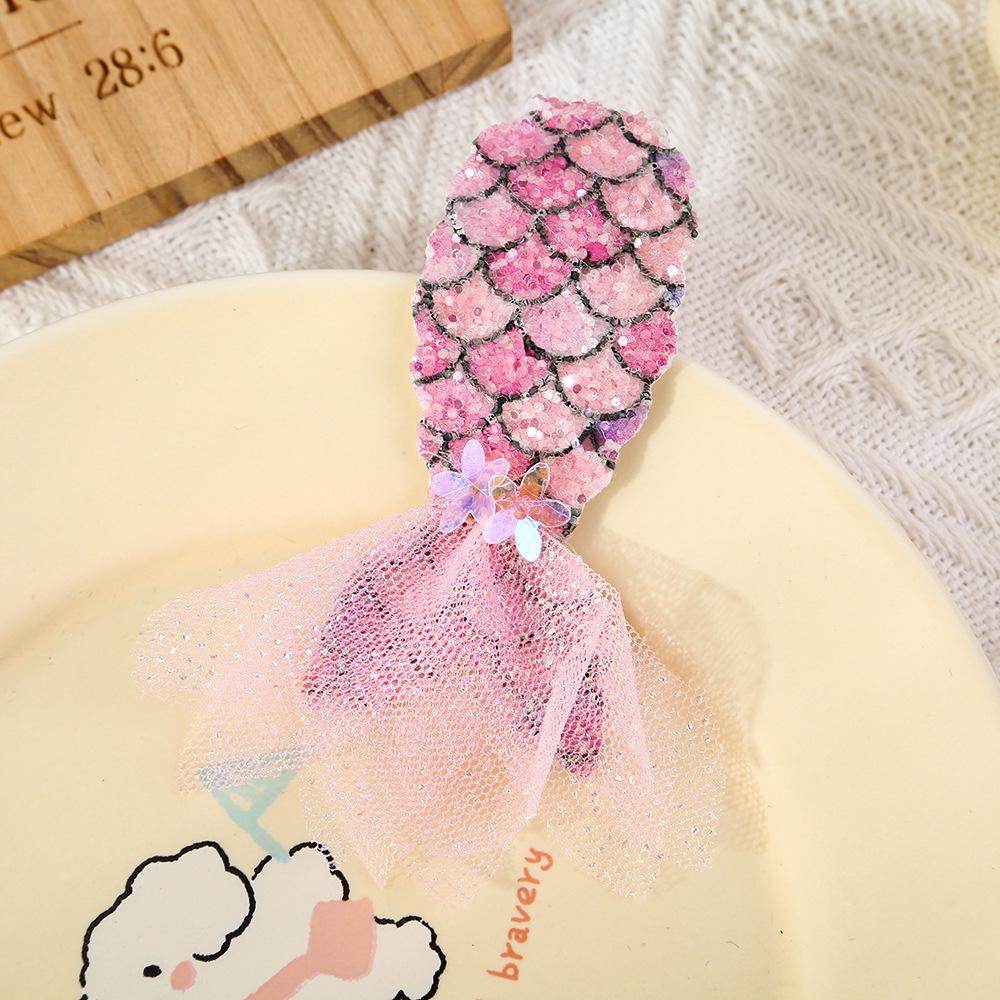 Mermaid Sequin Hairpin Clip for Girls - Cute Princess Bangs Headdress