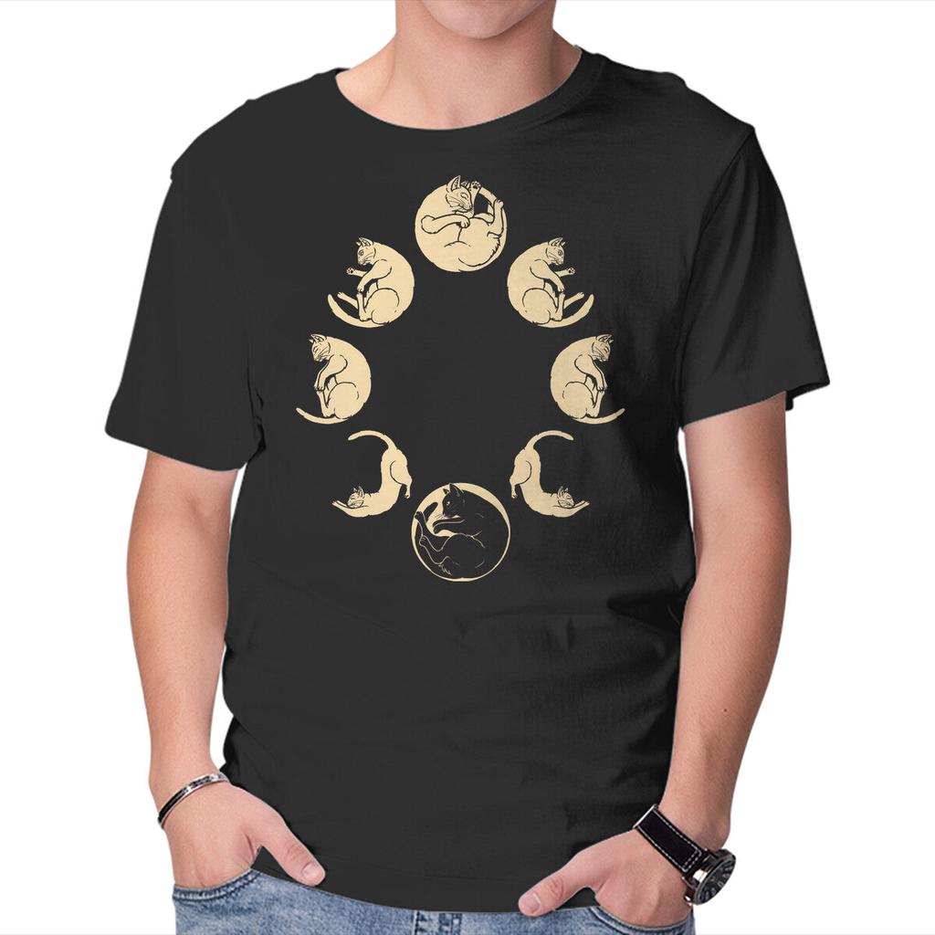 Unisex Crew Neck T-Shirt Moon Cycle Graphic Short Sleeve Casual Tee