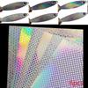 10*20cm Holographic Adhesive Film Fishing Lure Flash Tape Change Color Sticker Fly Tying Material