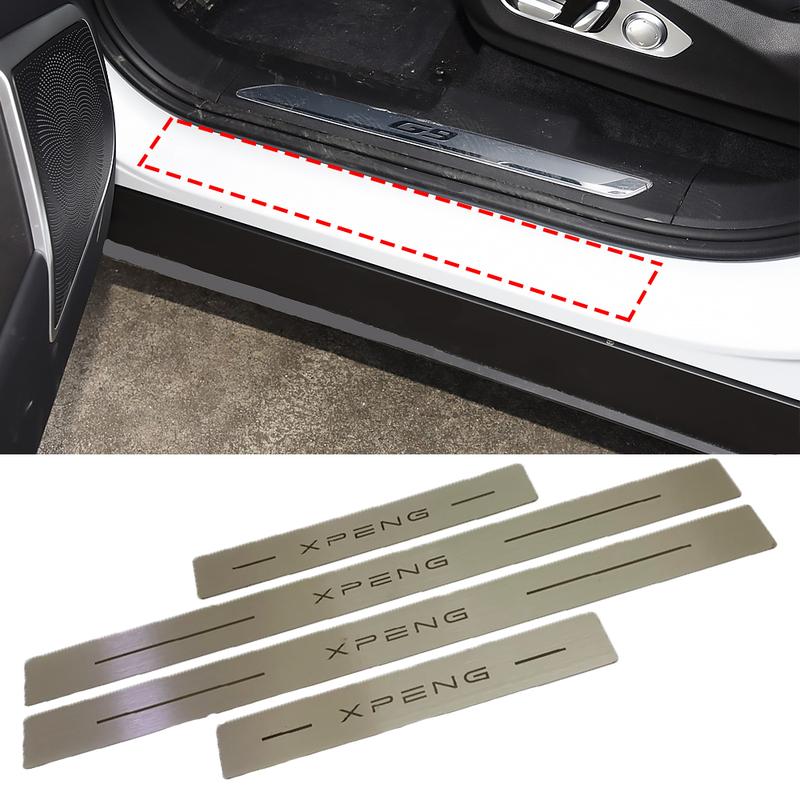 For Xpeng G9 Car Door Sill Protector Scuff Plate Accessories Pedal Styling Stickers Auto Threshold Cover Parts 2024