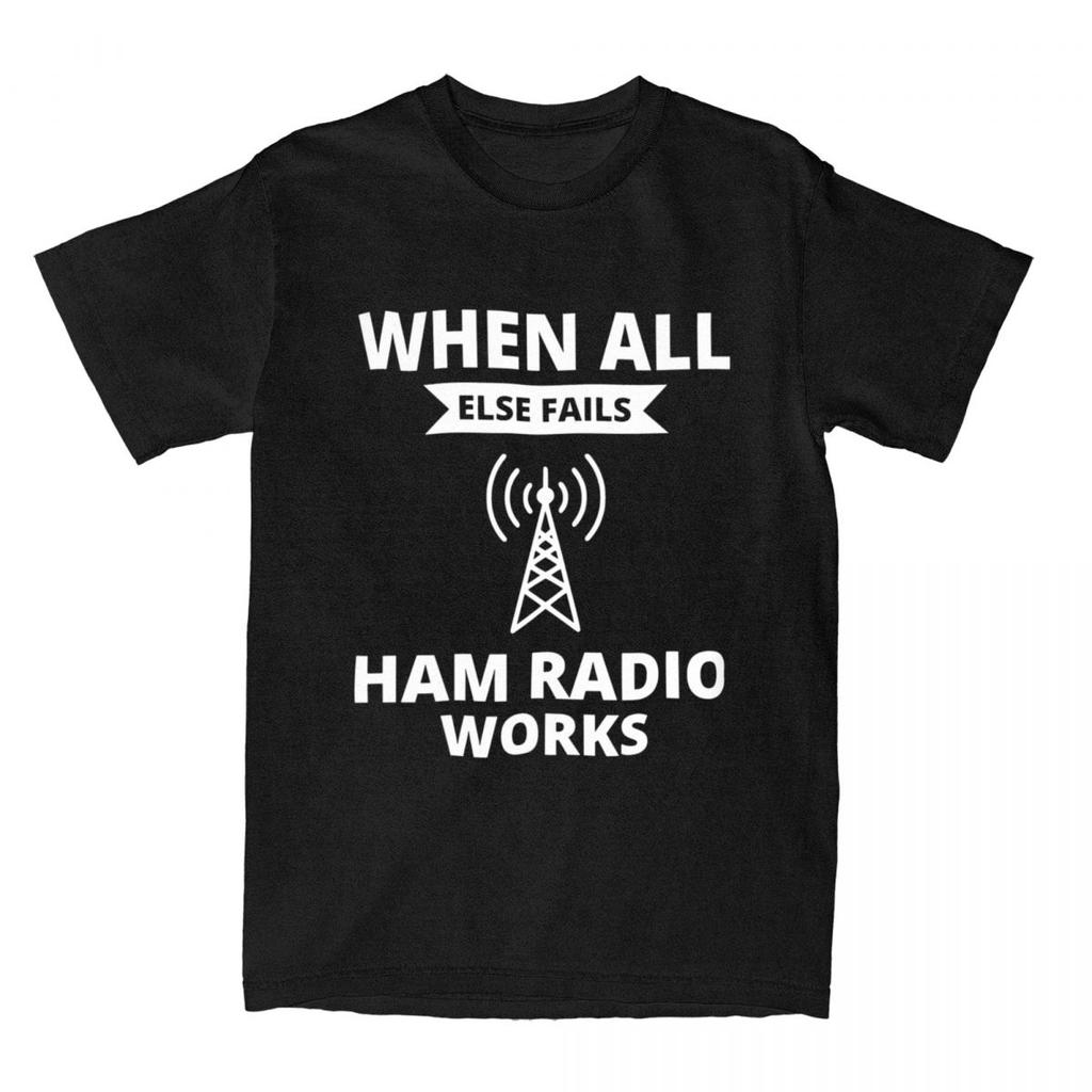 Amateur Ham Radio Operator T Shirt Summer Humor Y2K Retro T-Shirts 100 Cotton Tee Shirt For Male Short Sleeve Casual Clothes