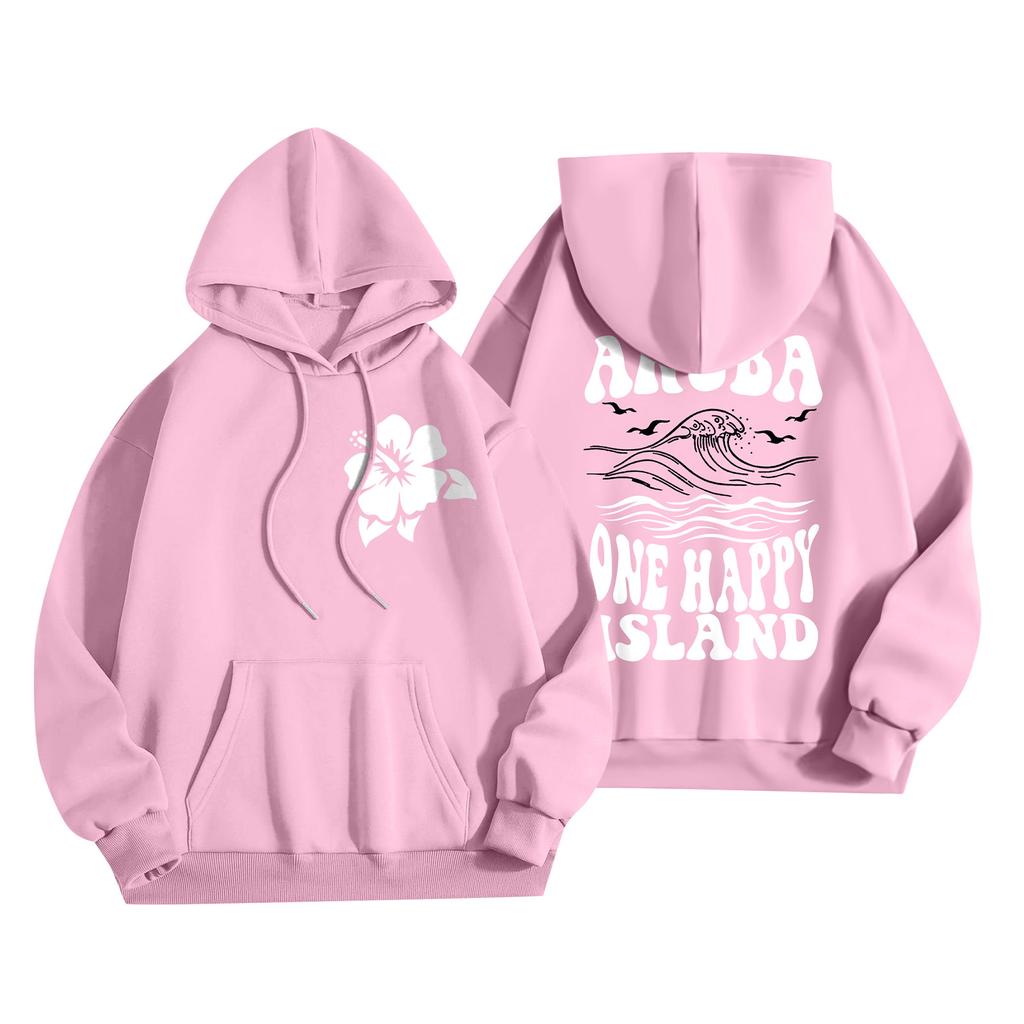 Толстовки для девочек-подростков с длинным рукавом и принтом букв, повседневные графические толстовки с капюшоном, пуловер с завязками, симпатичная толстовка большого размера