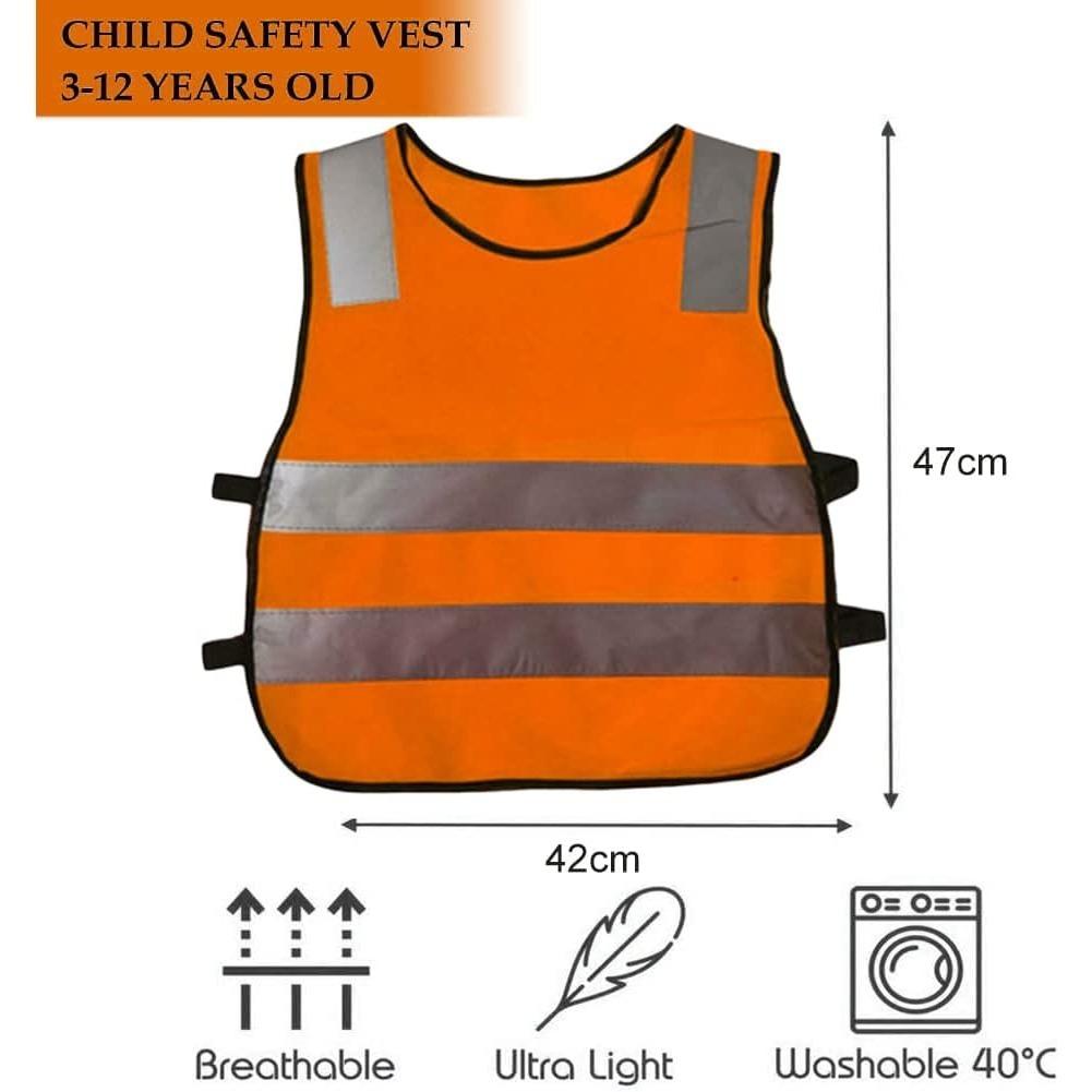 Children's Reflective Vest, High Visibility Vest, Lightweight High Visibility Vest, Car, High Visibility Vest, Children, Safety Vest, Washable