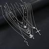 9pcs Elegant Necklace Set For Women Sparkling Rhinestones Cute Butterfly Heart Cross Bow Pendant Necklaces Party Jewelry Gifts