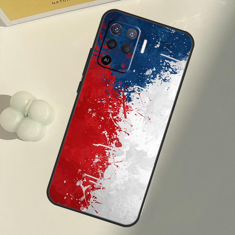 Чехол с флагом Чехии для OPPO A1K A3S A5S A15 A16 A52 A72 A5 A9 A31 A53 A83 A91 A93 A54 A74 A94, чехол