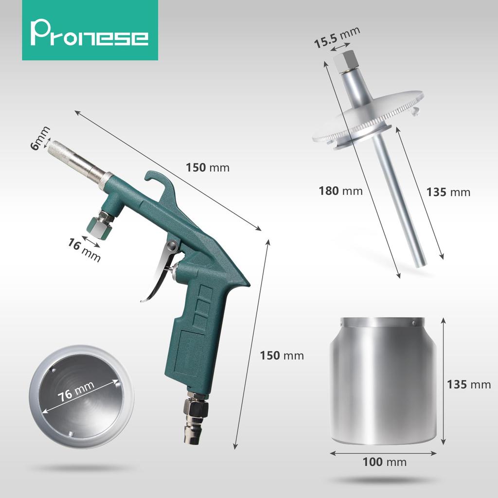 Нижняя чашка Pronese для поверхности с ржавой краской, Пескоструйная очистка DIY, Воздушная внутренняя резьба, 750 мл, Пескоструйный аппарат, Тип, Пескоструйная обработка, Удаление, Удаление, Подготовка, Гравировка,